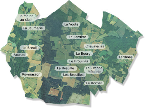 PLan IGN de la commune de Mainzac, 1997